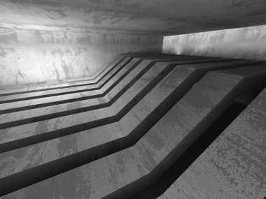 Soyut boş karanlık oda