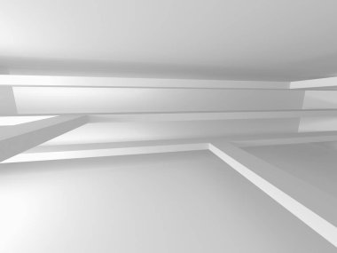 Fütüristik beyaz mimari tasarım arka plan