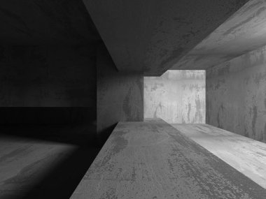 Soyut boş karanlık oda