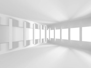 Fütüristik beyaz mimari tasarım arka plan