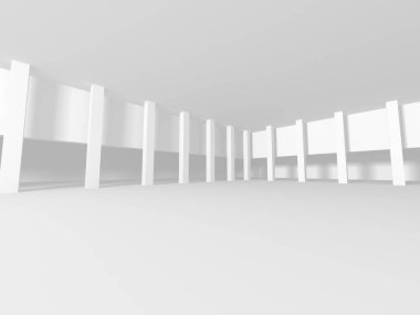 Fütüristik beyaz mimari tasarım arka plan