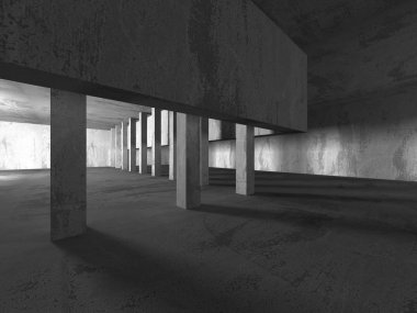 Soyut boş karanlık oda