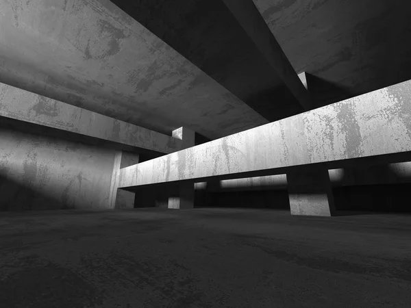 Arquitetura de concreto abstrato fundo escuro — Fotografia de Stock