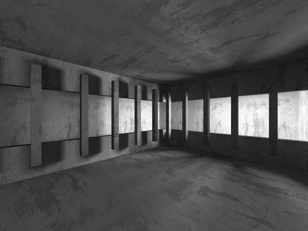 어두운 지하실 빈 객실 내부. — 스톡 사진