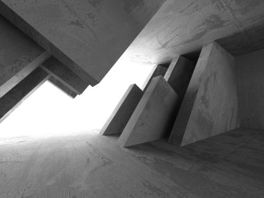 Soyut boş karanlık oda