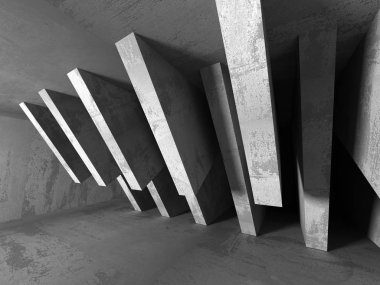 Karanlık Bodrum boş odası iç.