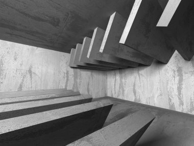 Karanlık Bodrum boş odası iç.