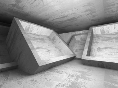 Soyut boş karanlık oda