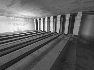 Karanlık Bodrum boş odası iç. 