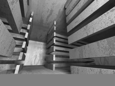 Karanlık Bodrum boş odası iç. 