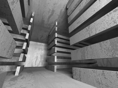 Karanlık Bodrum boş odası iç. 