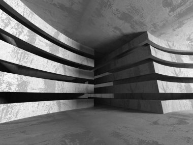 Beton paslı duvarlar.