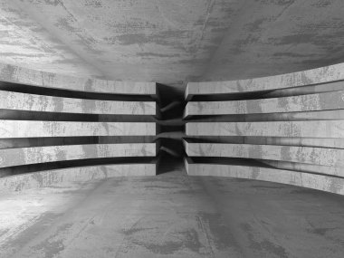 Karanlık Bodrum boş odası iç.