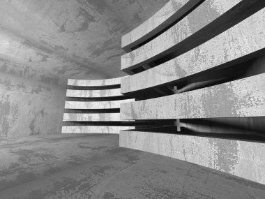 Soyut boş karanlık oda