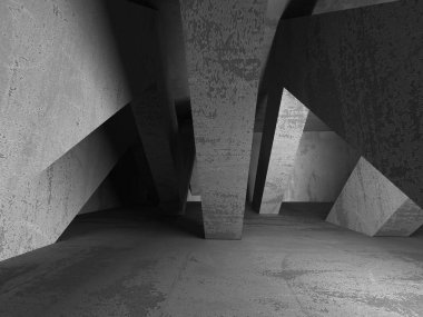 Karanlık Bodrum boş odası iç. 