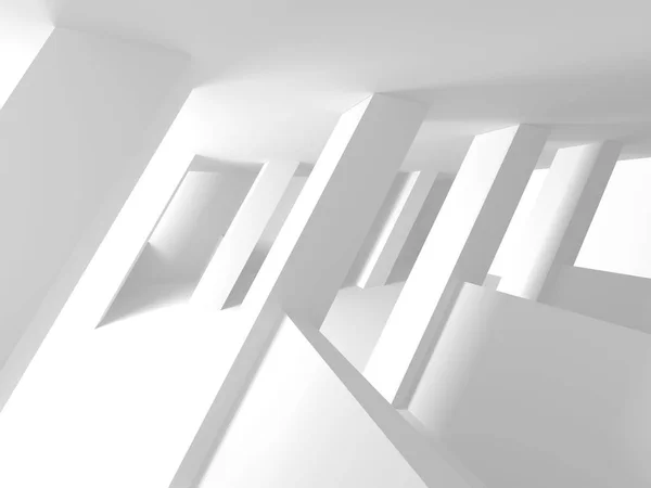 Latar Belakang Geometrik Arsitektur Putih Abstrak — Stok Foto