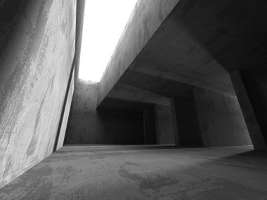 Karanlık Bodrum boş odası iç. 