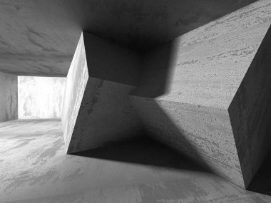 Karanlık Bodrum boş odası iç