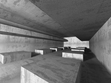 Karanlık Bodrum boş odası iç. 