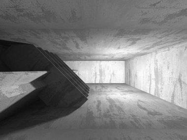 Boş karanlık soyut somut Oda