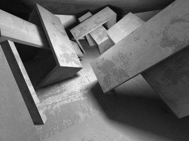 Karanlık Bodrum boş odası iç. 