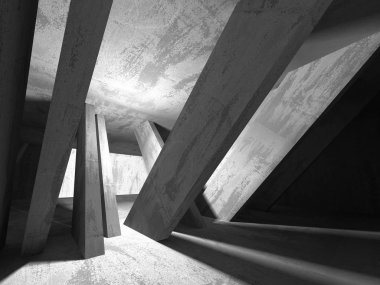 Karanlık Bodrum boş odası iç. 