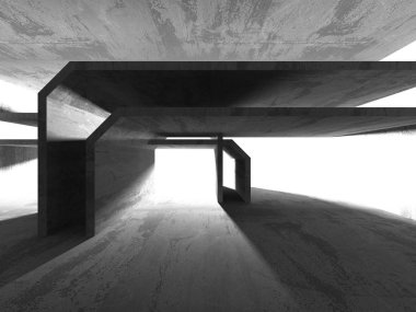 Karanlık Bodrum boş odası iç.