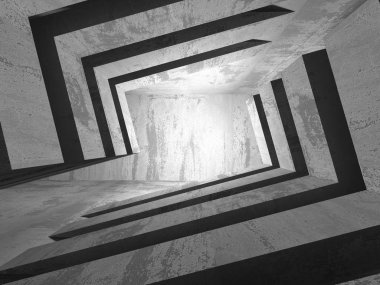 Karanlık Bodrum boş odası iç.