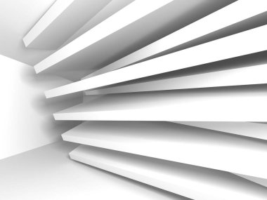 Fütüristik beyaz mimari tasarım arka plan