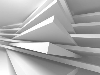 Fütüristik beyaz mimari tasarım arka plan