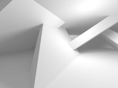 Fütüristik beyaz mimari tasarım arka plan