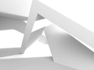 Fütüristik beyaz mimari tasarım 