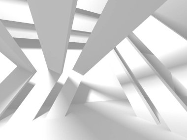 Fütüristik beyaz mimari tasarım 