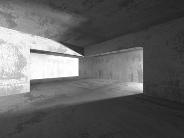 Karanlık Bodrum boş odası iç