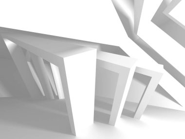 Modern beyaz mimari tasarım