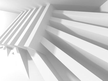 Fütüristik beyaz mimari tasarım 