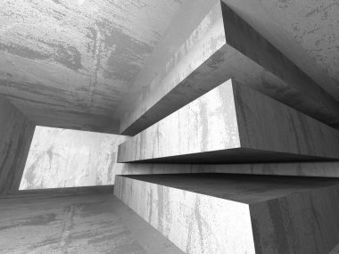 Karanlık Bodrum boş odası iç