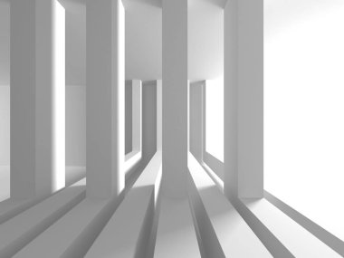 Fütüristik beyaz mimari tasarım 