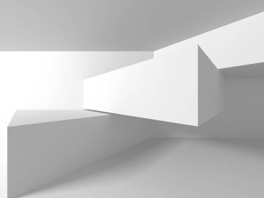 Fütüristik beyaz mimari tasarım  