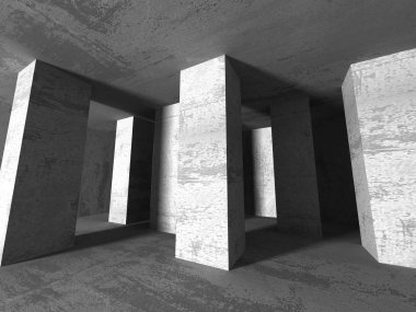 Karanlık Bodrum boş odası iç 