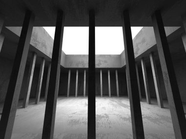 Karanlık Bodrum boş odası iç 