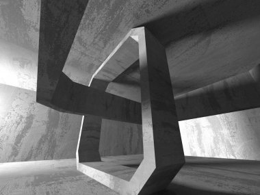 Karanlık Bodrum boş odası iç.