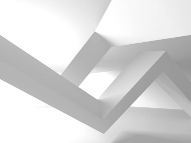 Fütüristik beyaz mimari tasarım arka plan