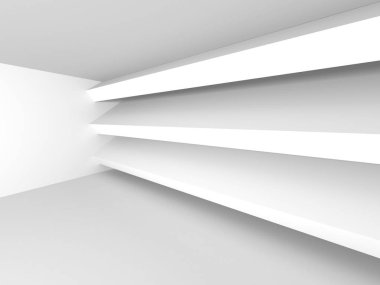 Fütüristik beyaz mimari tasarım arka plan