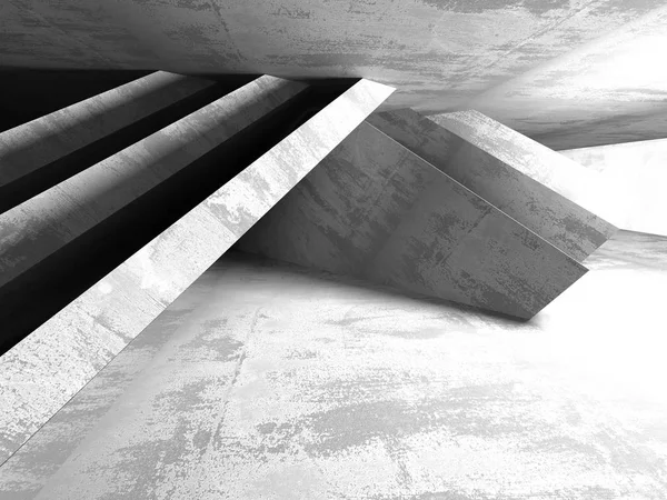 Karanlık beton boş oda