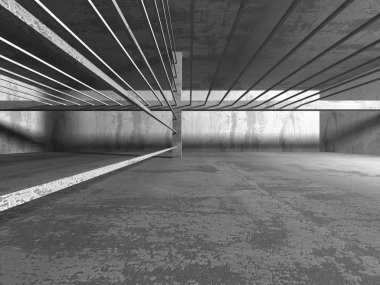 Karanlık Bodrum boş odası iç