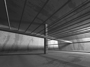 Karanlık Bodrum boş odası iç