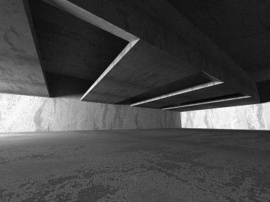 Karanlık Bodrum boş odası iç