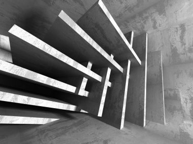 Karanlık Bodrum boş odası iç.