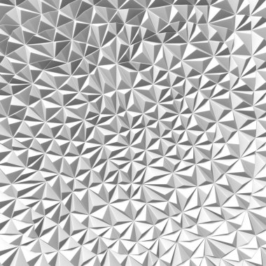 Beyaz üçgen desen yüzey. Geometrik arka plan